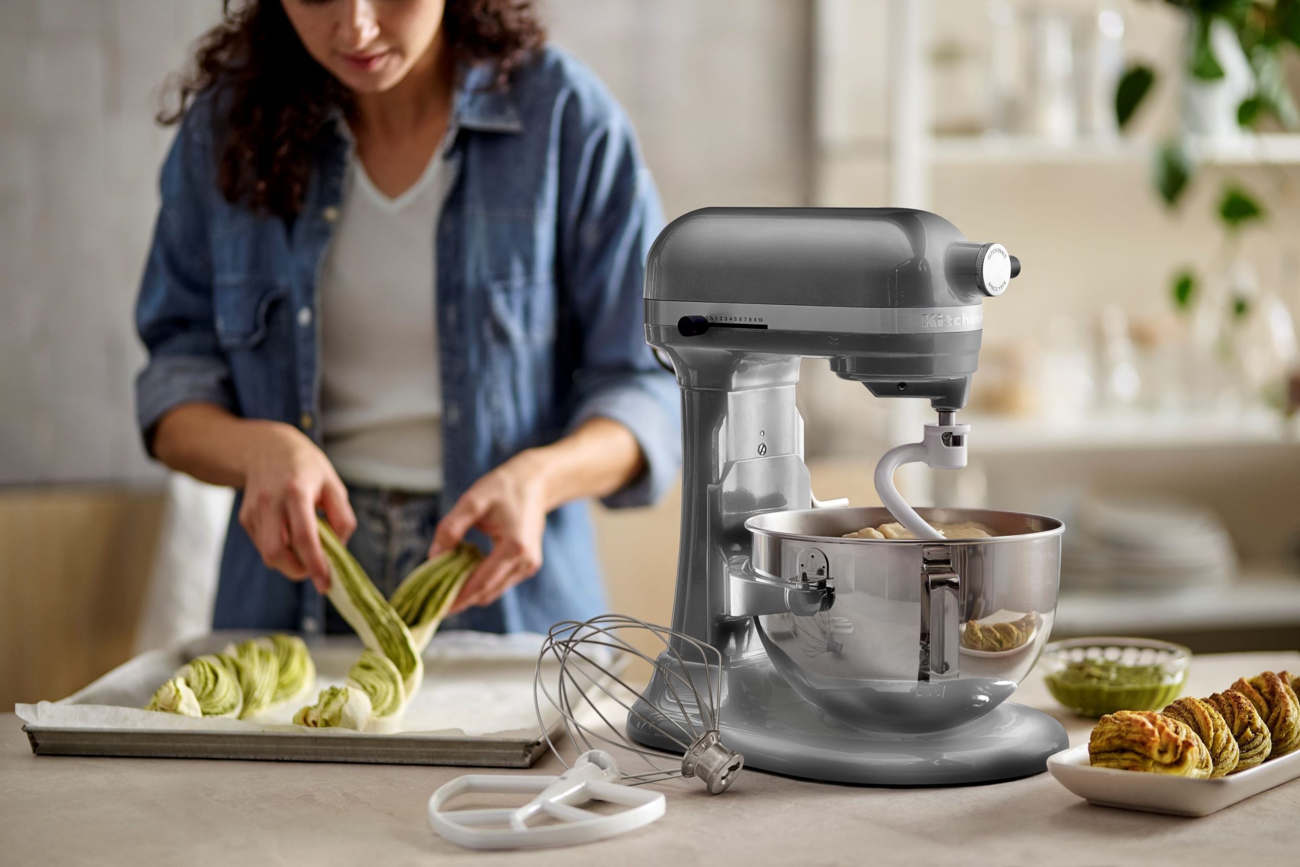 Mixer planetar profesional, 5.2 litri, 2 kg, argintiu, KitchenAid - imaginea 10